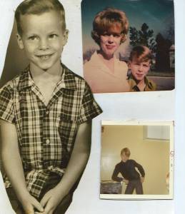 My brother David as a boy. Top right: with our mother.